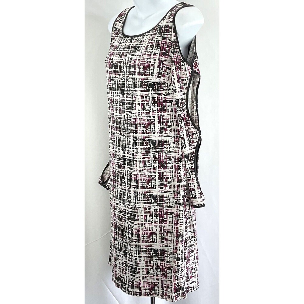 NWOT Laundry Shelli segal Cutout Cold Shoulder Dress S Multi Geo sheath boho